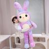 Bunte Langohr-Hasenpuppe Plüschtier Kleine weiße Hasenpuppe Kinderbegleitpuppe