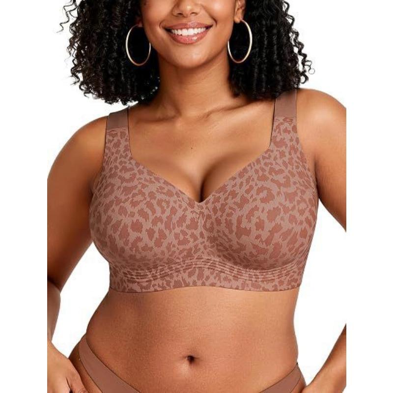 Plus Size Wireless Thin Bra Soft Support Push Up Seamless Comfortable For Women