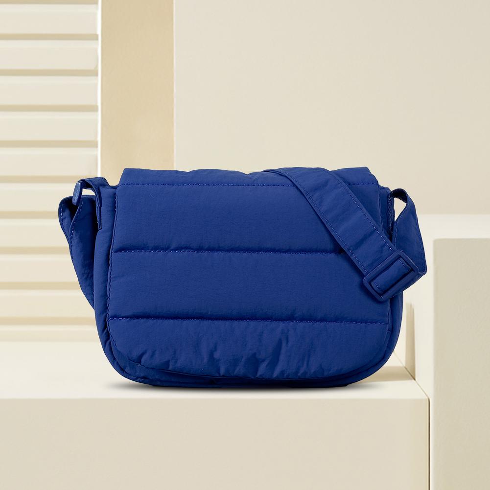 

Women Down Hobo Bag Large Capacity Puffy Tote Handbag Strap Adjustable Quilted Crossbody Bag Puffer Messenger Bag Commuting Bag синій