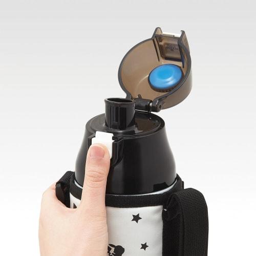 Skater One Push Direct Drinking Water Bottle with Cover and Lock 990ml Stainless Steel Cold Storage Pocket Monster Pokemon Pikachu Face Direct Bottle