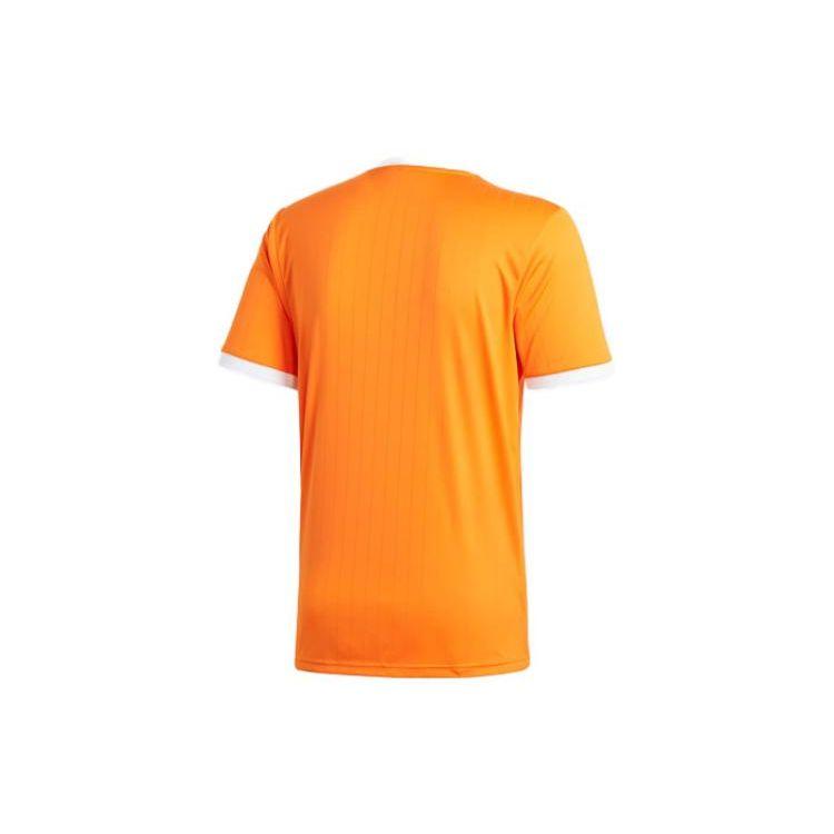 Adidas Alphabet Logo Print V-Neck Sports Tee Men Tops Orange CE8942
