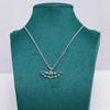 Fashion Custom Gothic Hollow Bat Pendant Necklace 18k Gold Plated Stainless Steel Halloween Charm Jewelry Party Gift for Women