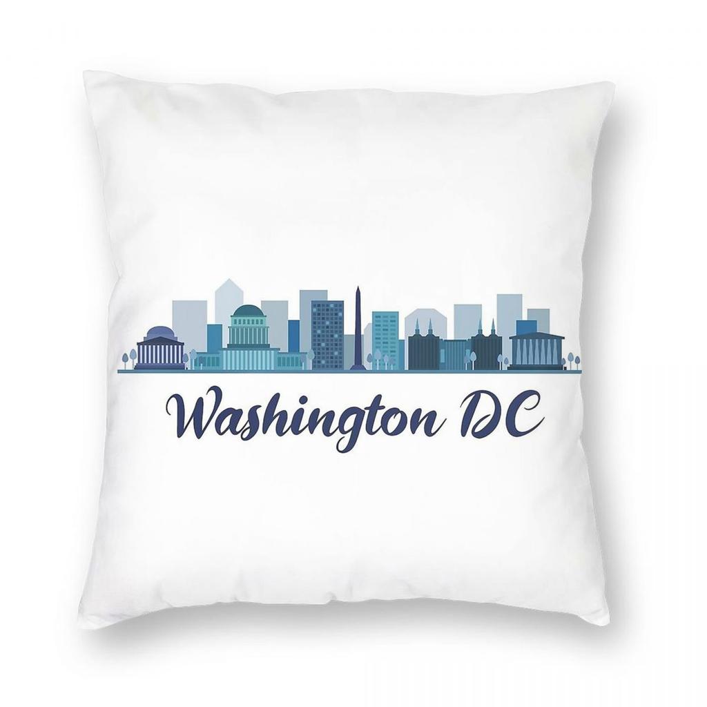 Washington DC Skyline Kissenbezug Polyester Leinen Samt Kreativer Reißverschluss Dekoration Heimkissenhülle