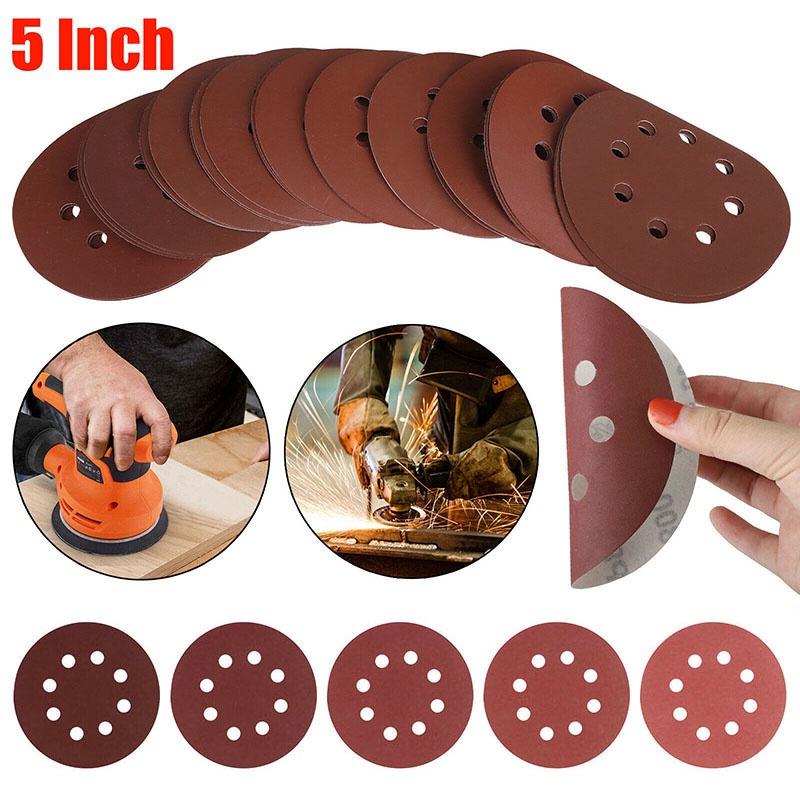 Premium Quality 5-inch 8-hole Sanding Discs With Superior Wear-resisting Alumina