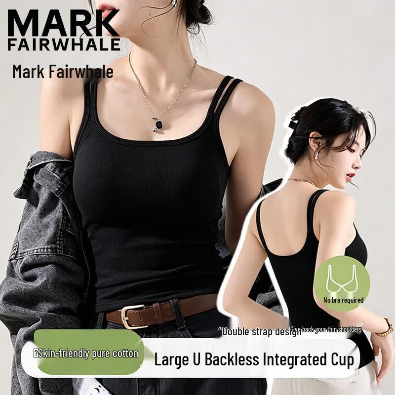 MARK FAIRWHALE Women s Built-in Bra Camisole Tank Top M