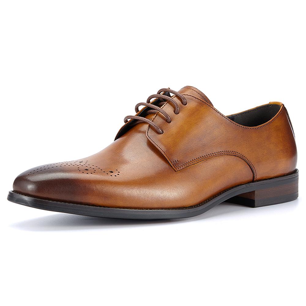 

Fashion Luxury Handmade Direct Price Men s Business Wedding Breathable Top Layer Cowhide Genuine Leather Oxford DerbyDress Shoes 46