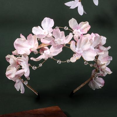 Neuer Stoffblumen handgefertigter Haarreif Internet-Berühmtheit Straßenfoto Haarnadel Kopfschmuck Hochzeitstanz Schmuck vielseitiger Braut-Haarreif