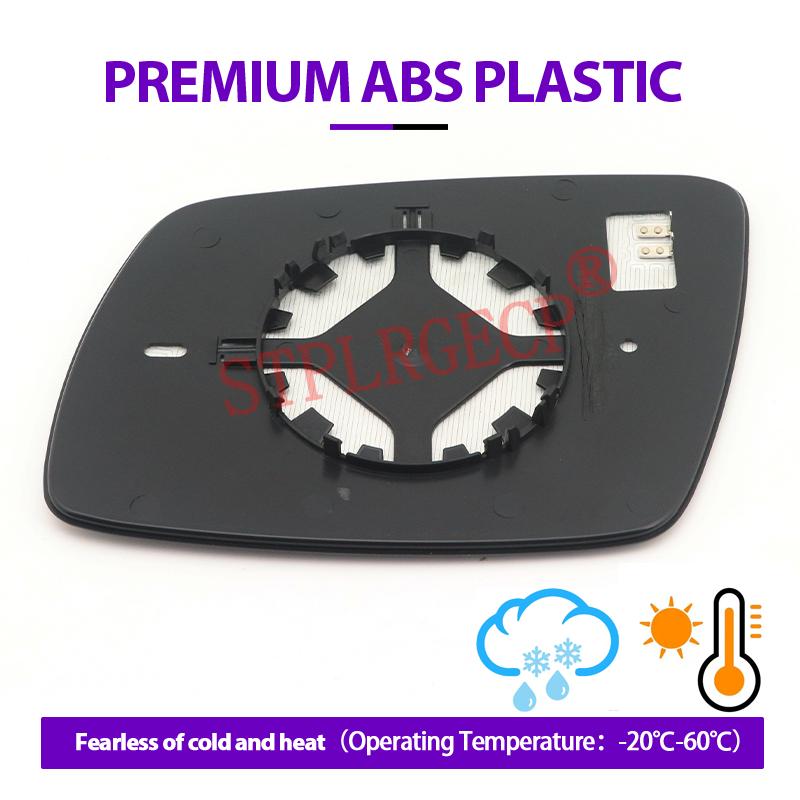 Stplrgecp Passenger Driver Side Left or Right Door Side Heated Wing Mirror Glass Lens for Dodge Journey Fiat Freemont 2009-2020