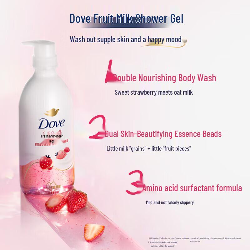 Dove Sweet Strawberry Oat Milk Body Wash Set
