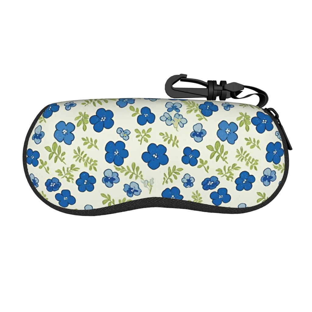 Floral Illustration Watercolor Flowers Glasses Case Gifts For Fans Zipper Eyewear Box Print Eyewear Container