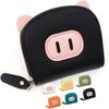 PU Multi Slot Card Holder Wallet Women Men Credit Card Case Zip Coin Purse
