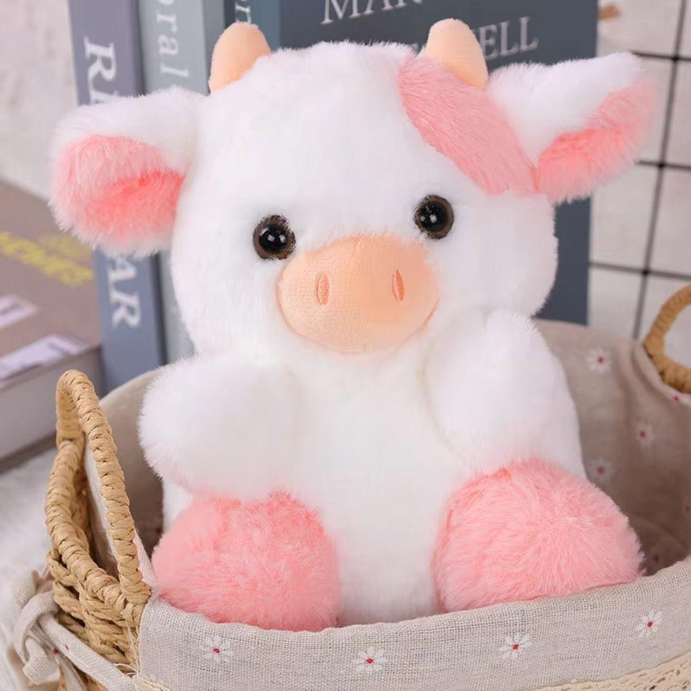 Strawberry Doll Cow Plush Toy Cartoon Strawberry Cow Stuffed Cow Doll  Christmas Gift