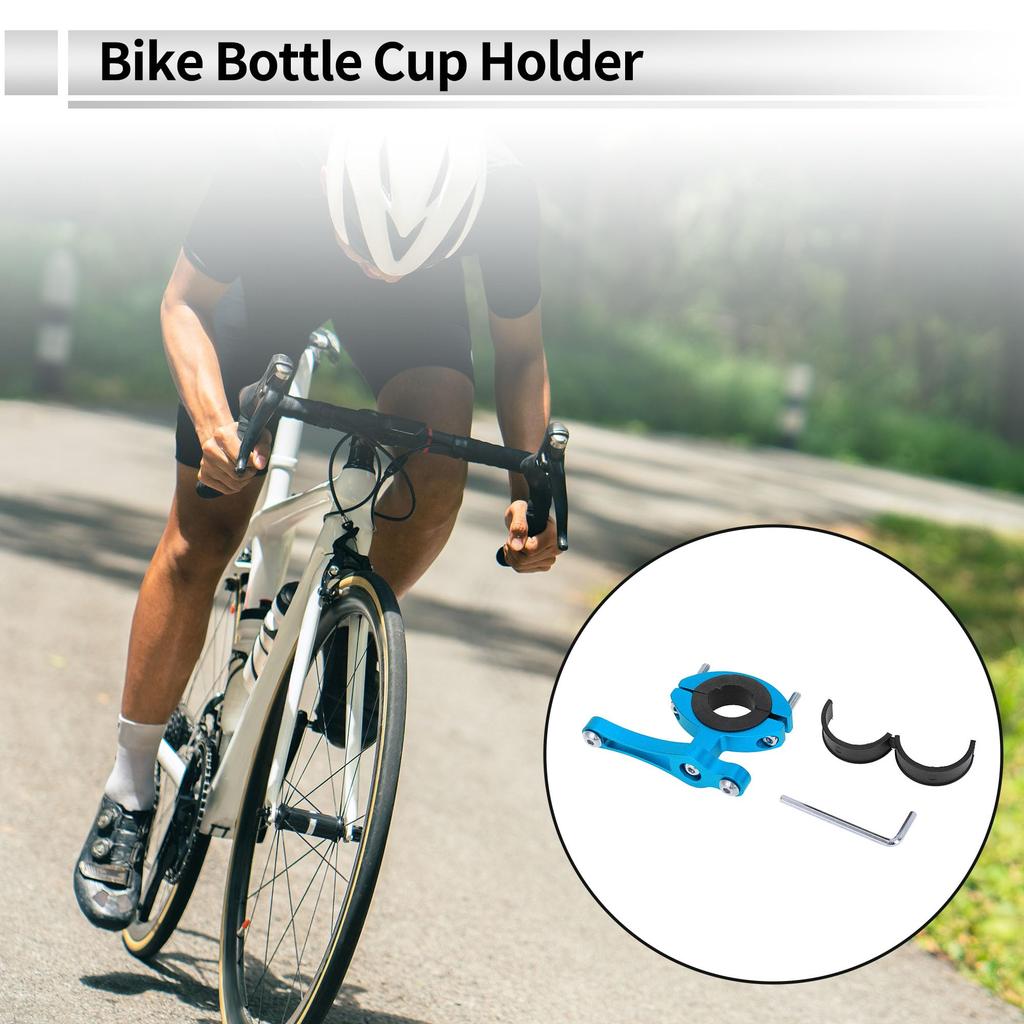 RATCHROLL 1 Pc Universal Motorcycle Bike Drink Holder Motorbike Bicycle Bottle Cup Holder Screw Blue Aluminum Alloy