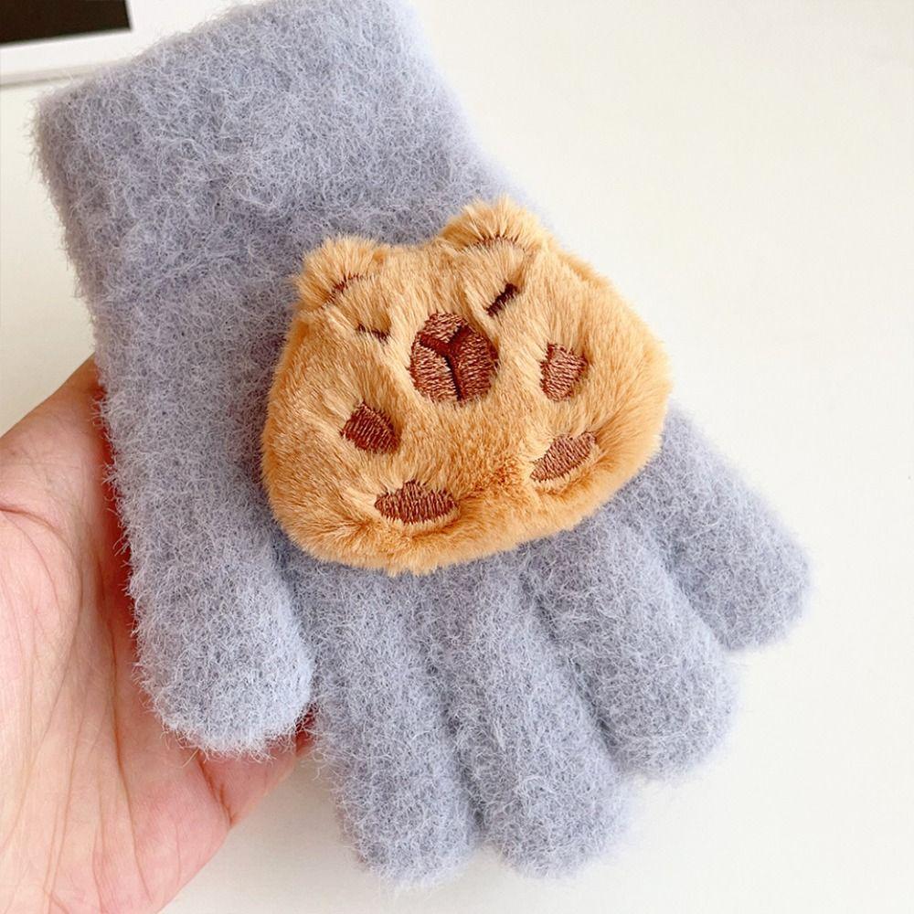 Capybara Mittens Thicken Keep Warm Gloves Portable Gloves Outdoor