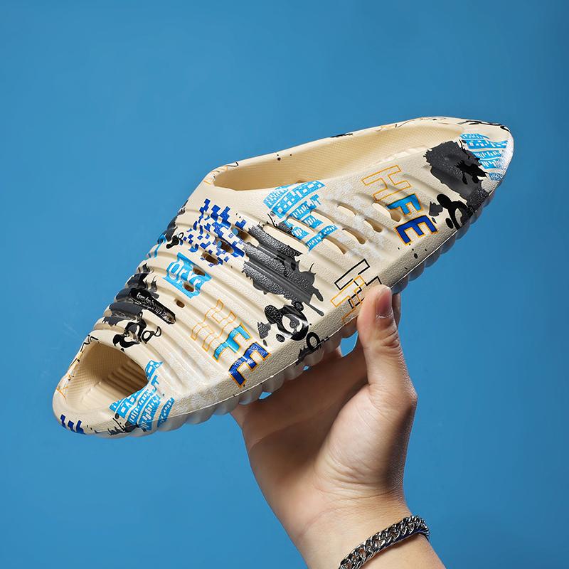 Модные летние мужские сандалии модные повседневные удобные уличные пляжные сандалии — фото 5