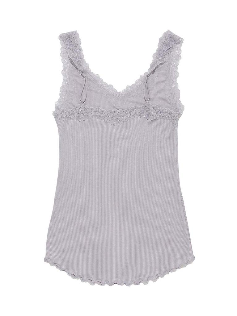 Gelato Pique Lacy Moist Rib Camisole PWCT245296 BLU Women's