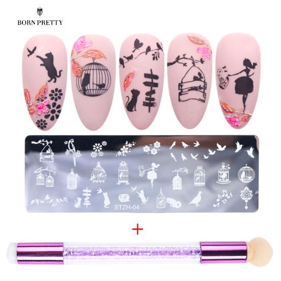 Good Quality Nail Nails Ornaments Print Template Exquisite Pattern Lightweight Detachable