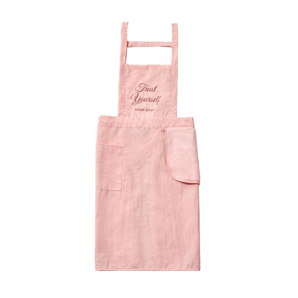 Waterproof Kitchen Apron Oil-proof Catering Work Clothes Simple Chef Apron Summer Pink-Type A