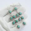 Natural Turquoise Long Earring, 925 Sterling Silver Earring, Kingman Turquoise Earrings, Wedding Earring, Statement Multi Stone Earring