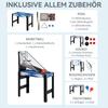 Tavolo Multi Giochi 5-in-1, con Biliardo, Tennis da Tavolo, Basket, Hockey, Tiro con l'Arco, Blu