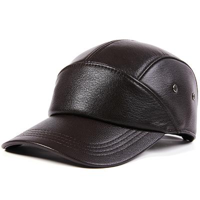 Outdoor Winter Men's Baseball Cap Leather Material Hat Golf Hat Waterproof Windproof Sports Cap
