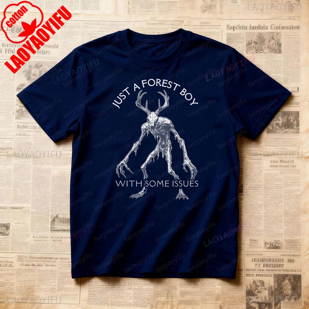 Вендиго Проблемы Винтажная Футболка Футболка Вендиго Любителю Криптидов Саркастический Подарок Мужская Уникальная Мода для Повседневной Жизни Хлопковая Футболка S