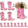 Latests Models Western Cowgirl Boots Flower Boxes Centerpiece Gift Box Shape Party Decoration Rodeo Table Decor Boot Vase