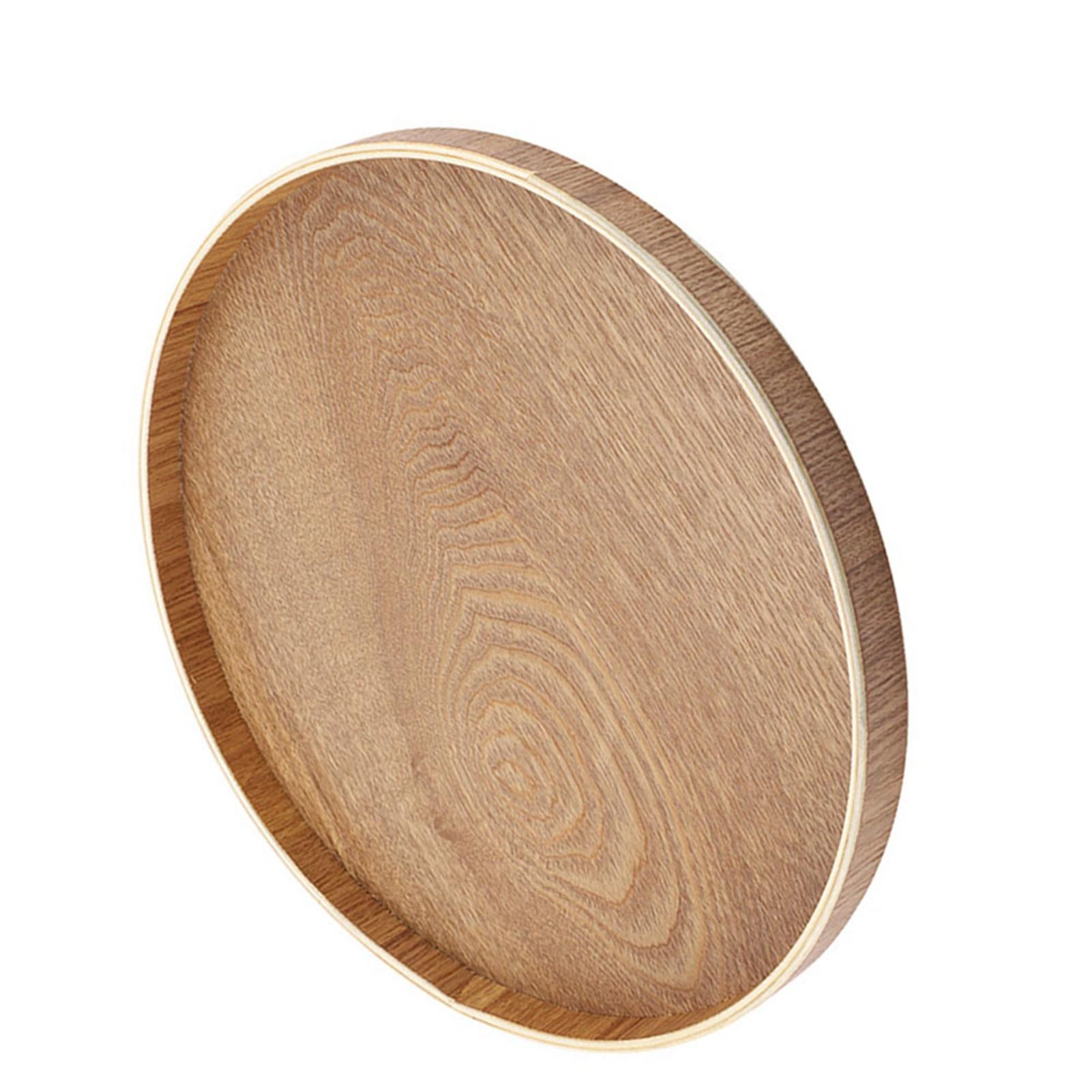 

Деревянный поднос для сервировки, тарелка для чайного сервиза, фруктов, конфет, еды, домашнего декора 30cm