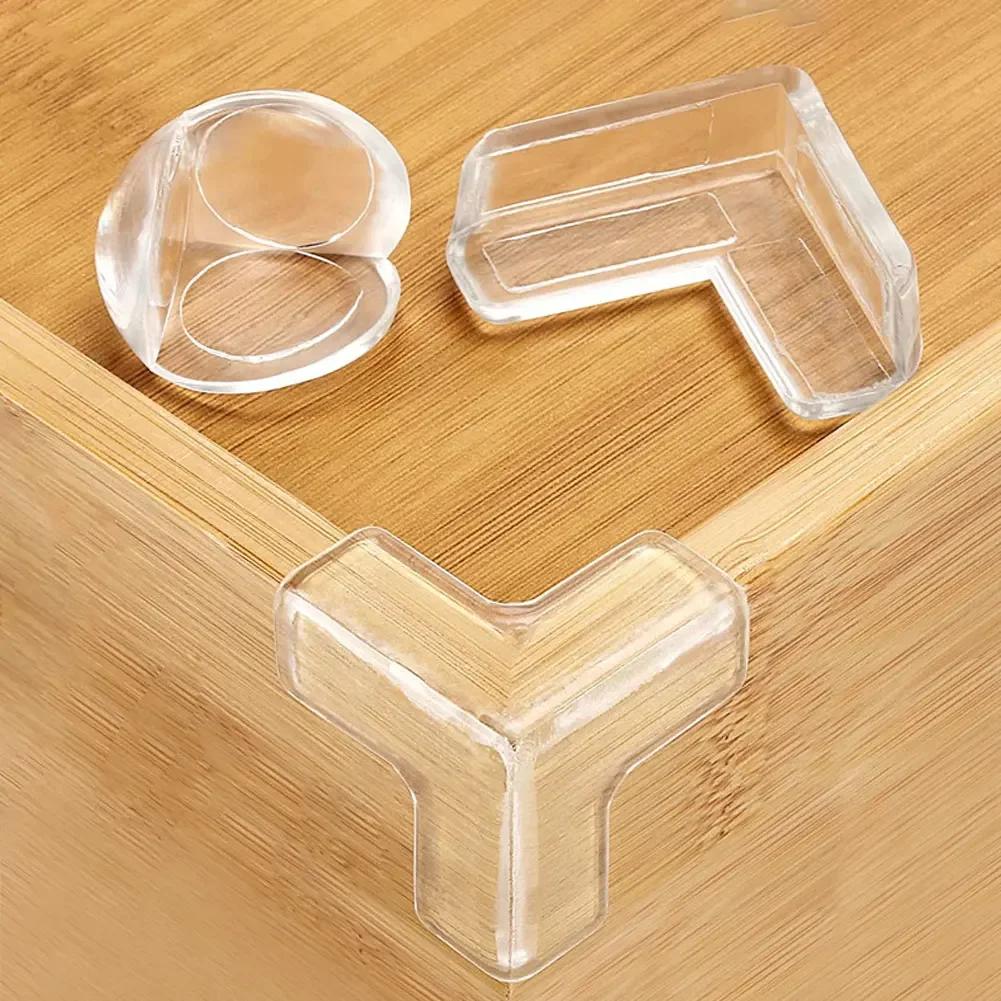 4Pcs Silicone Corner Protectors Self-Adhesive Furniture Corner Guards for Children Baby Table Corner Edge Protection Cover