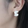 NOCTURN [925silver] WAVE LINE STUD EARRING