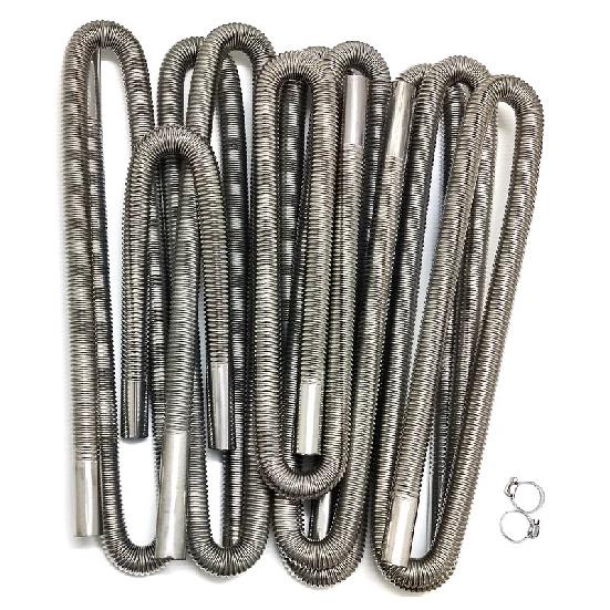 Air Diesel Parking Heater Stainless Steel Exhaust Pipe Tube Gas Vent Fuel Tank Muffler Silencer For Car Heaters Accessories