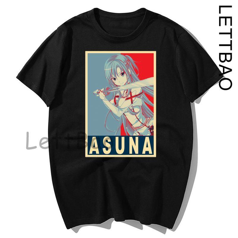 Spring Summer Novelty T Shirt Tops Harajuku Tees Anime Fashion Sword Art Online Sao Tshirt
