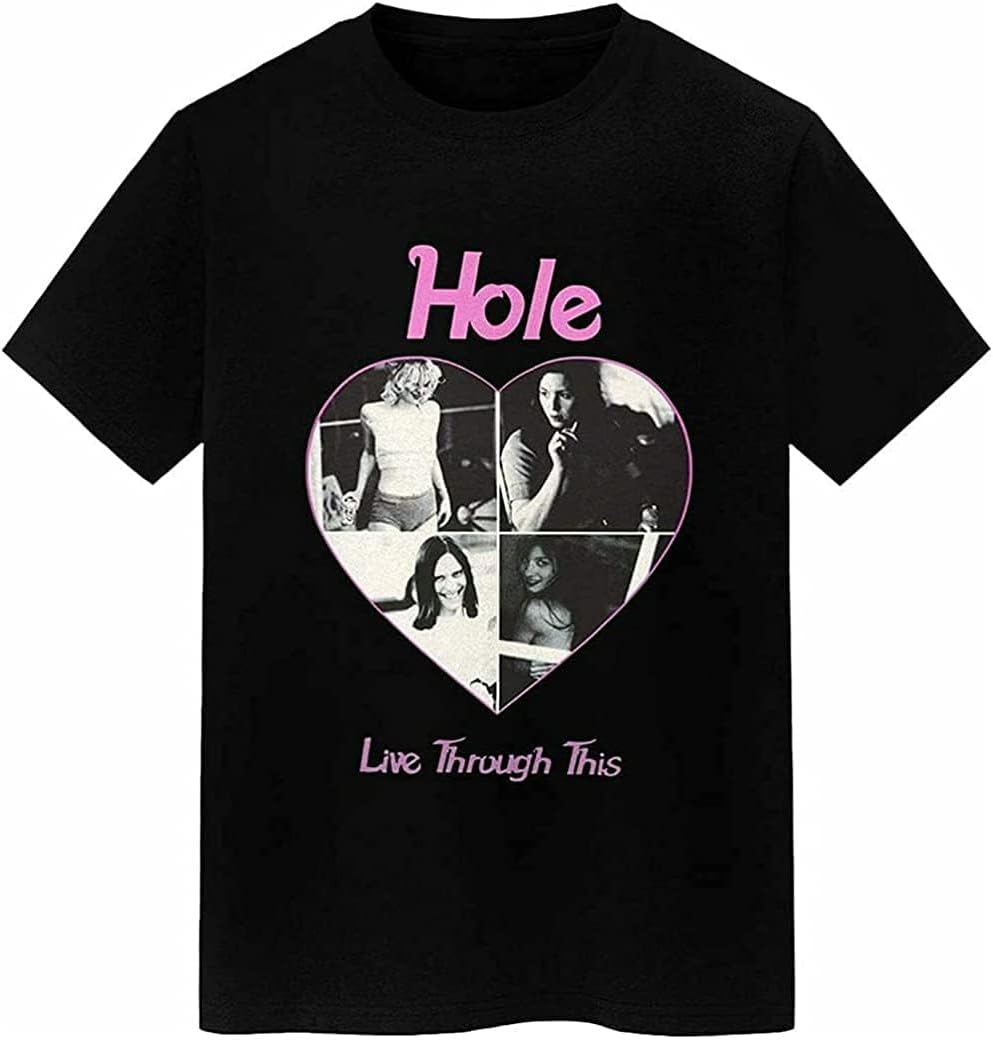New Hole Band Courtney Love Men s Cotton Short Sleeve T-Shirt Black 3XL чёрный