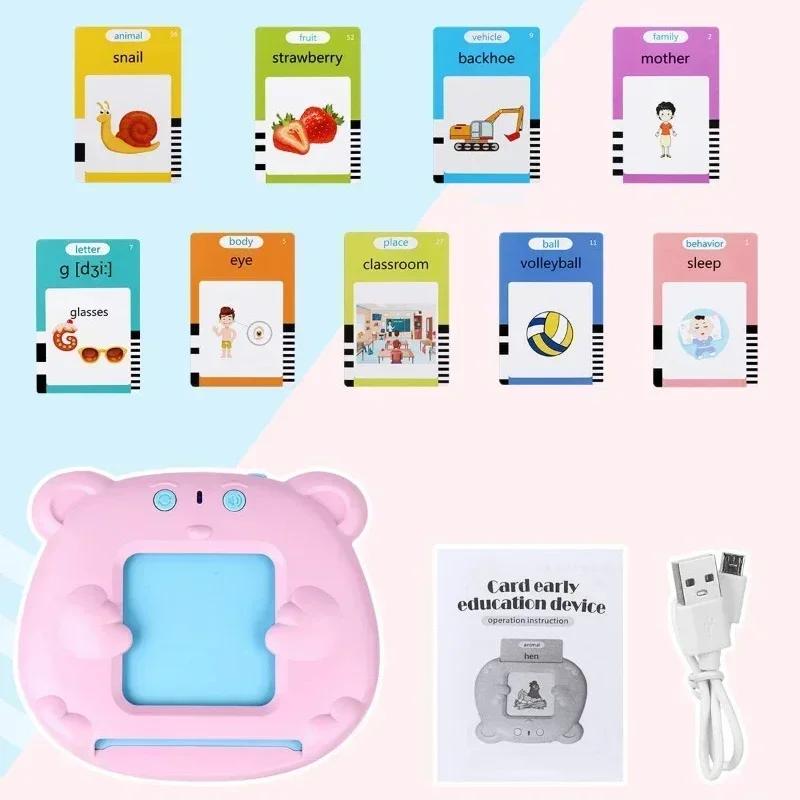 Lernmaschine Ideal für Kinder Sprechende Lernkarten Kindergarten Kinder Sprache Elektronisches Hörbuch LearnEnglish Deutsch Spanisch Französisch