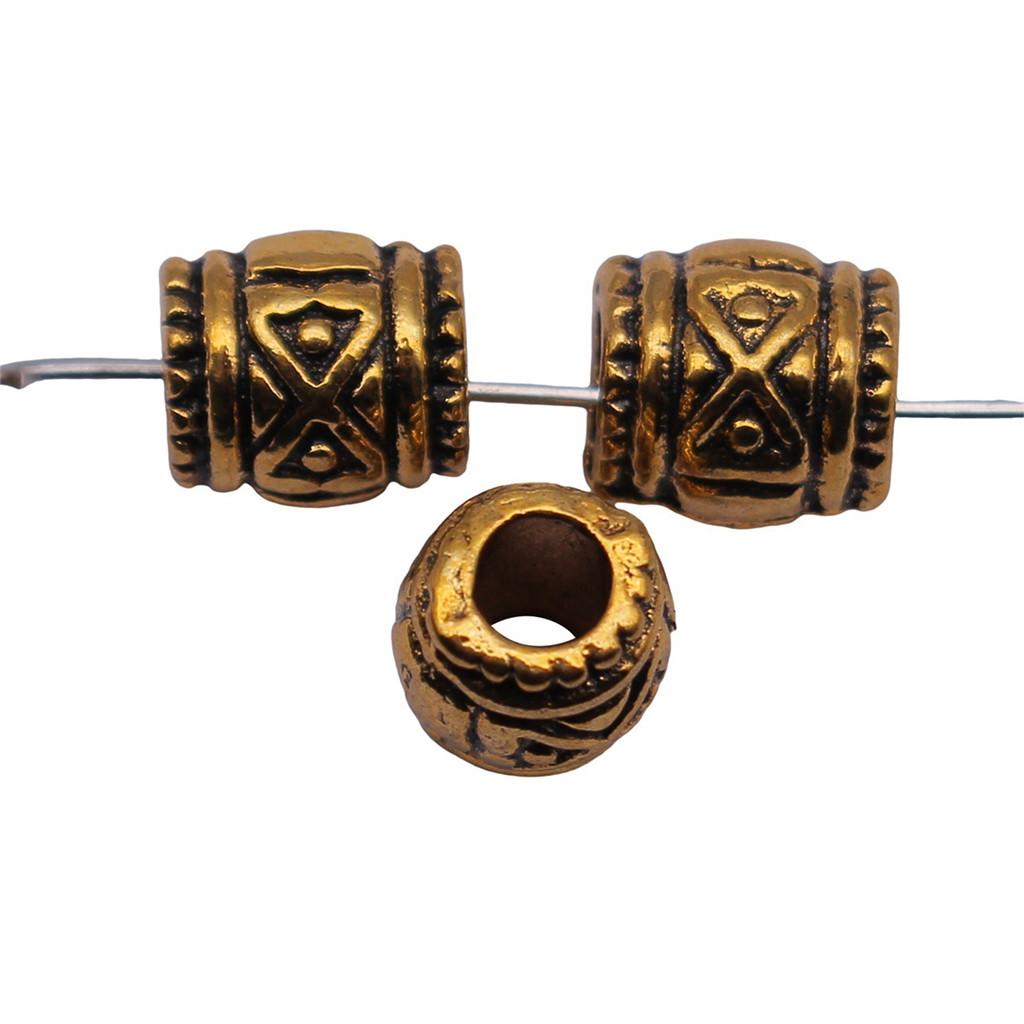 Tribal Pattern Tube Beads Charms Braided Spacer Beading For Jewelry Materials