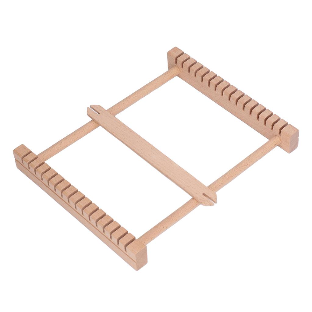 SKC Webstuhl DIY Holzwebmaschine Wandteppich Strickwerkzeug Kinder Anfänger Buchenholz Spielzeug Wollspinnmaschine