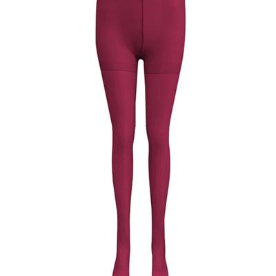 Romantic Tiger Color Sheer Tights (burgundy)