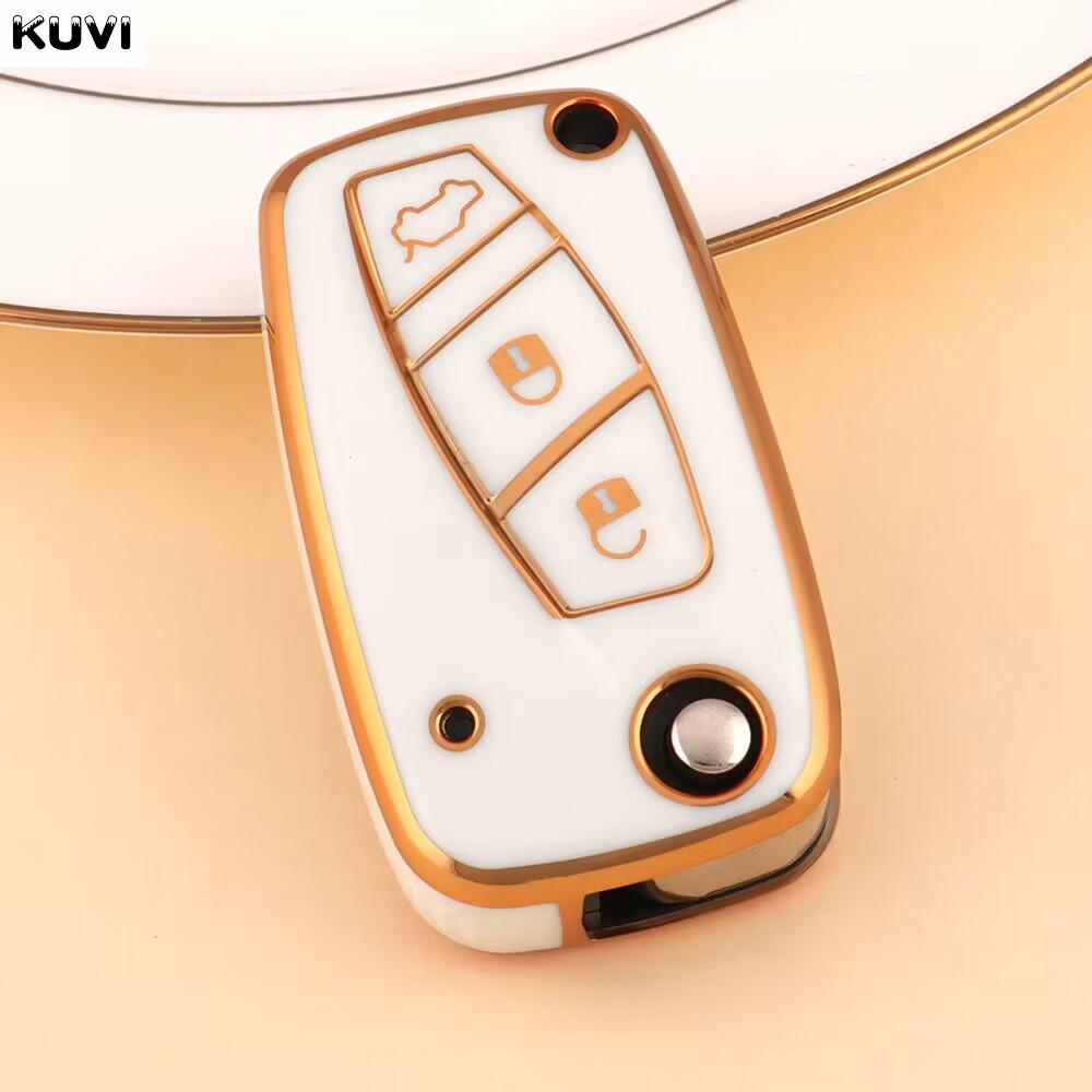 NEW TPU Car Remote Key Case Cover For Fiat Panda Stilo Punto Doblo Grande Bravo 500 Ducato Minibus Folding Key Shell Accessories