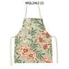 Women Flowers Print Linen Kitchen Apron Household Cleaning Apron Adult Children Cooking Baking Accessories Sleeveless Apron
