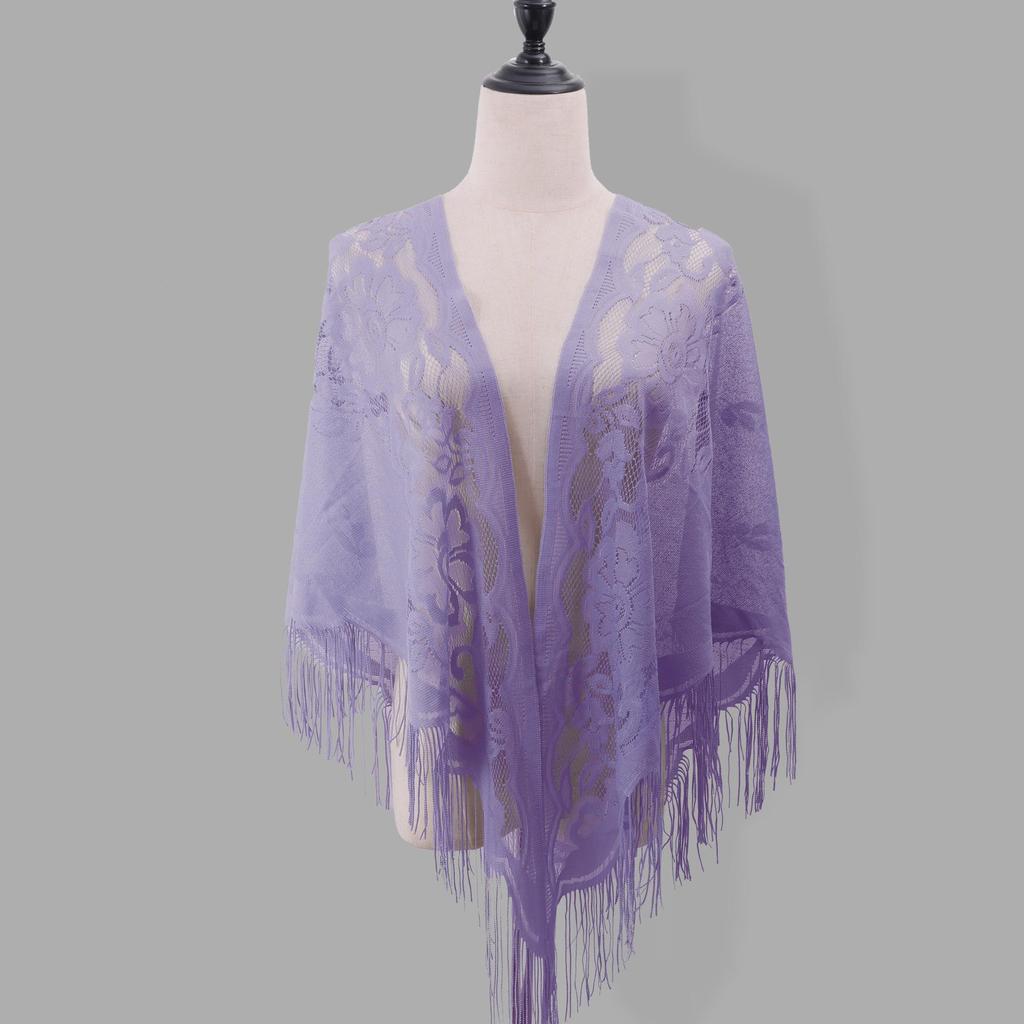 Elegant Bridal Lace Triangle Shawl for Bridesmaids and Evening Gowns