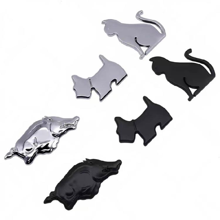 Waterproof Car Decal 3D Pet Metal Emblems Sticker for Side & Rear Trunk Enhancement Automotive Accessories