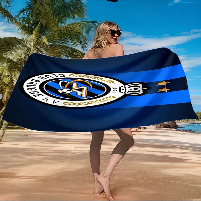 Club Brügge FC Wappen Strandtuch Mikrofaser Strandtuch, Leicht und Schnelltrocknend, für Sommerreisen, Schwimmbad Fan Geburtstagsgeschenk