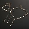 3Pcs/Set Korean Gold Color Pearl Choker Necklace Earring Set For Women Elegant Imitation Pearl Beads Clavicle Chain Zircon 2026