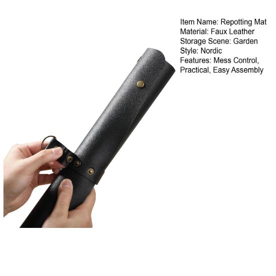 Thickened Faux Leather Plant Repotting Mat for Indoor Plants Foldable Transplanting Mat Mess Control Waterproof Gardening