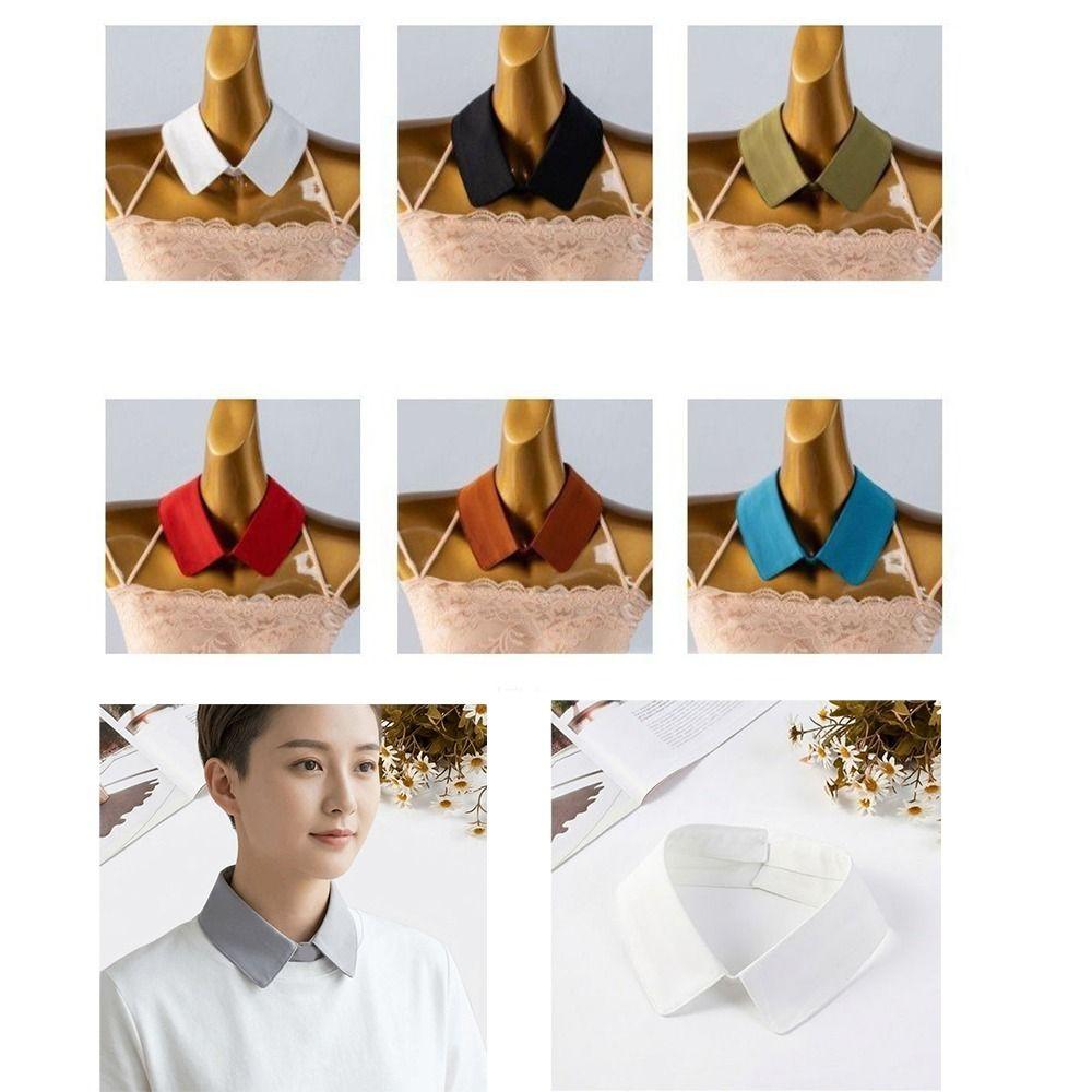 Solid Color Necktie Collar Lapel Design Decorative Single Collar Shirt Collar Replacement