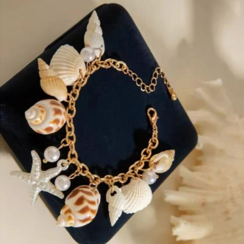 Bohemia Cute Starfish Shell Conch Bracelet For Women New  Summer Beach Ocean Jewelry Holiday Party Accessories