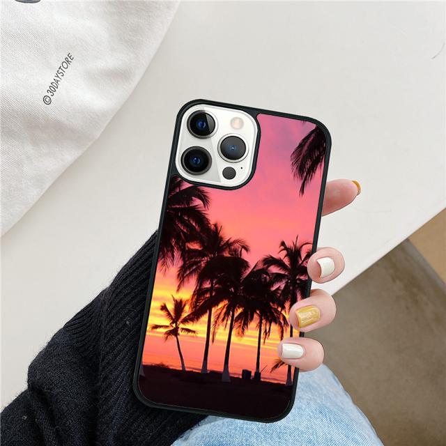 CALIFORNIA PALM TREES Phone Case Cover For iPhone 17 Air 15 16 14 13 12 Pro Max 11 Pro Max Plus Coque Shell