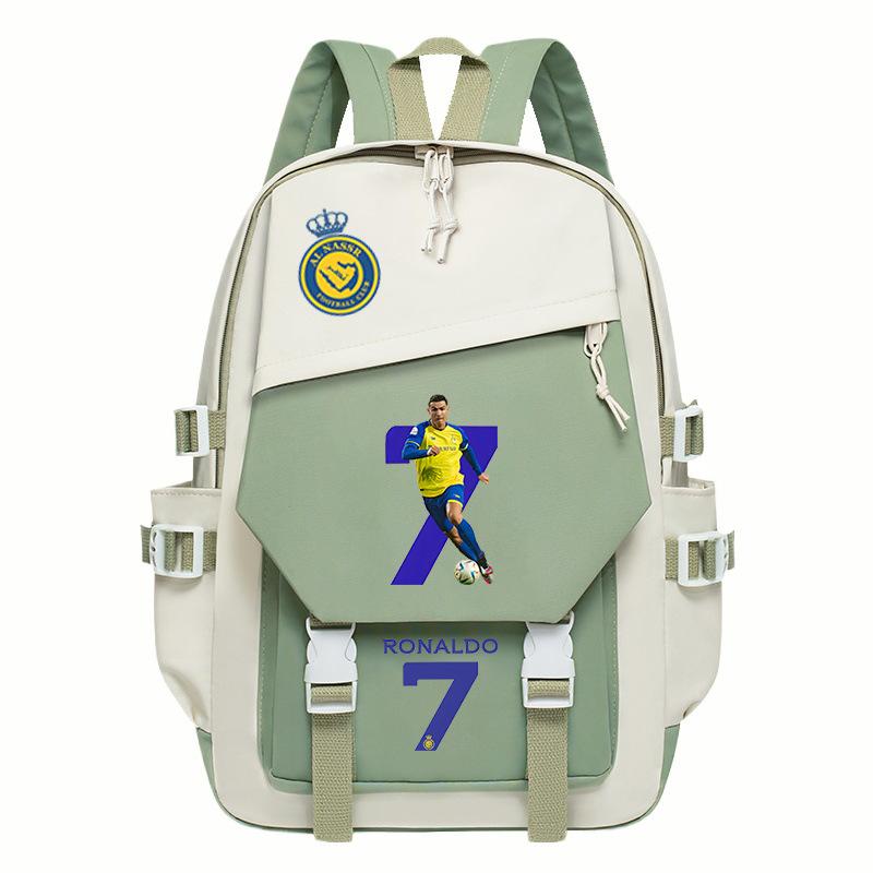 Football Player C Luo Peripheral Printing Trend Schoolbag Junior High School High School Students Large Capacity Spine Backpack