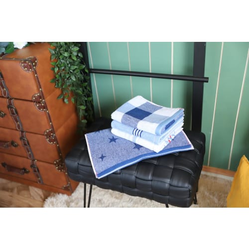 Hayashi Face Towel, Approx. 34 X 80cm, Plainly Check, FP432700