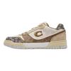 Coach Soho Canvas Fabric Synthetic Leather Logo Jacquard Round Toe Lace-Up Low-Top Sneakers Men Sneakers Brown CCN55-L38